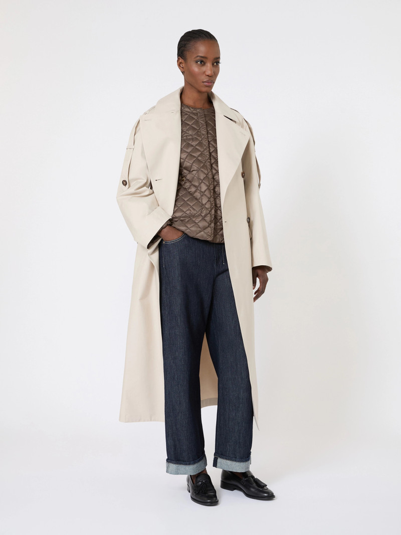 Max Mara GIOIOSA Water-repellent canvas padded jacket - HAZELNUT BROWN outlook