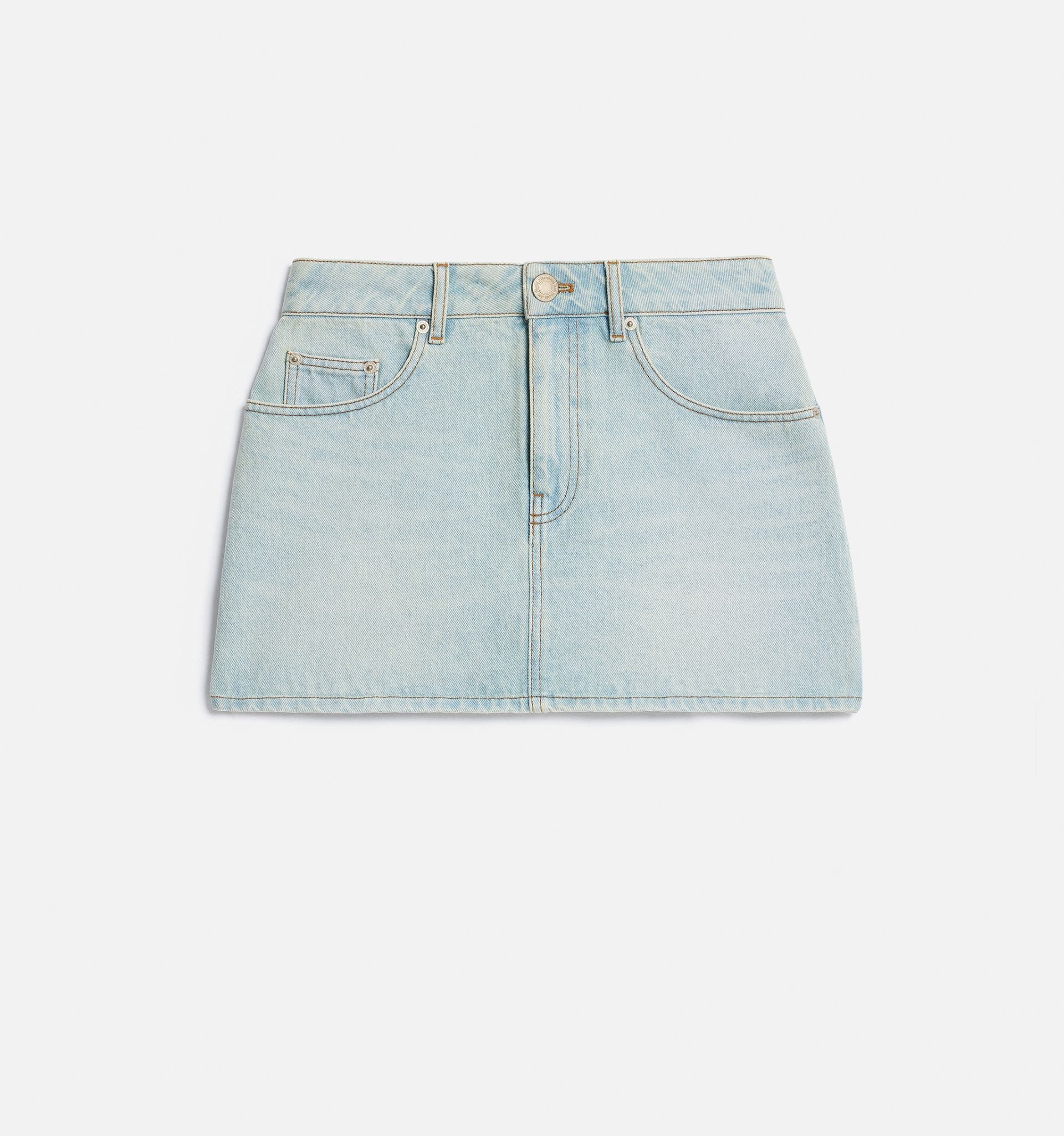 Denim Mini Skirt - 5