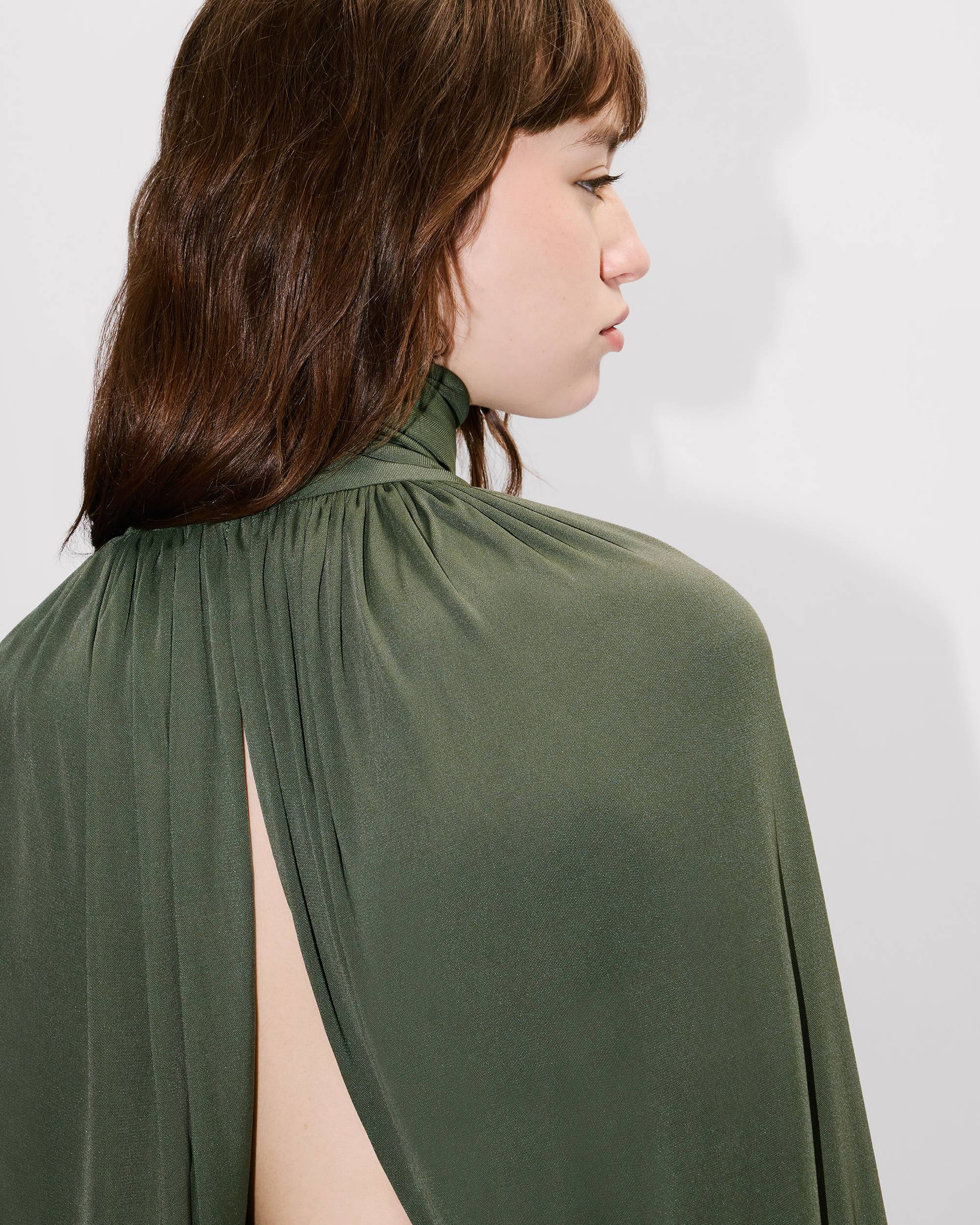 Draped top with balloon sleeves - 7