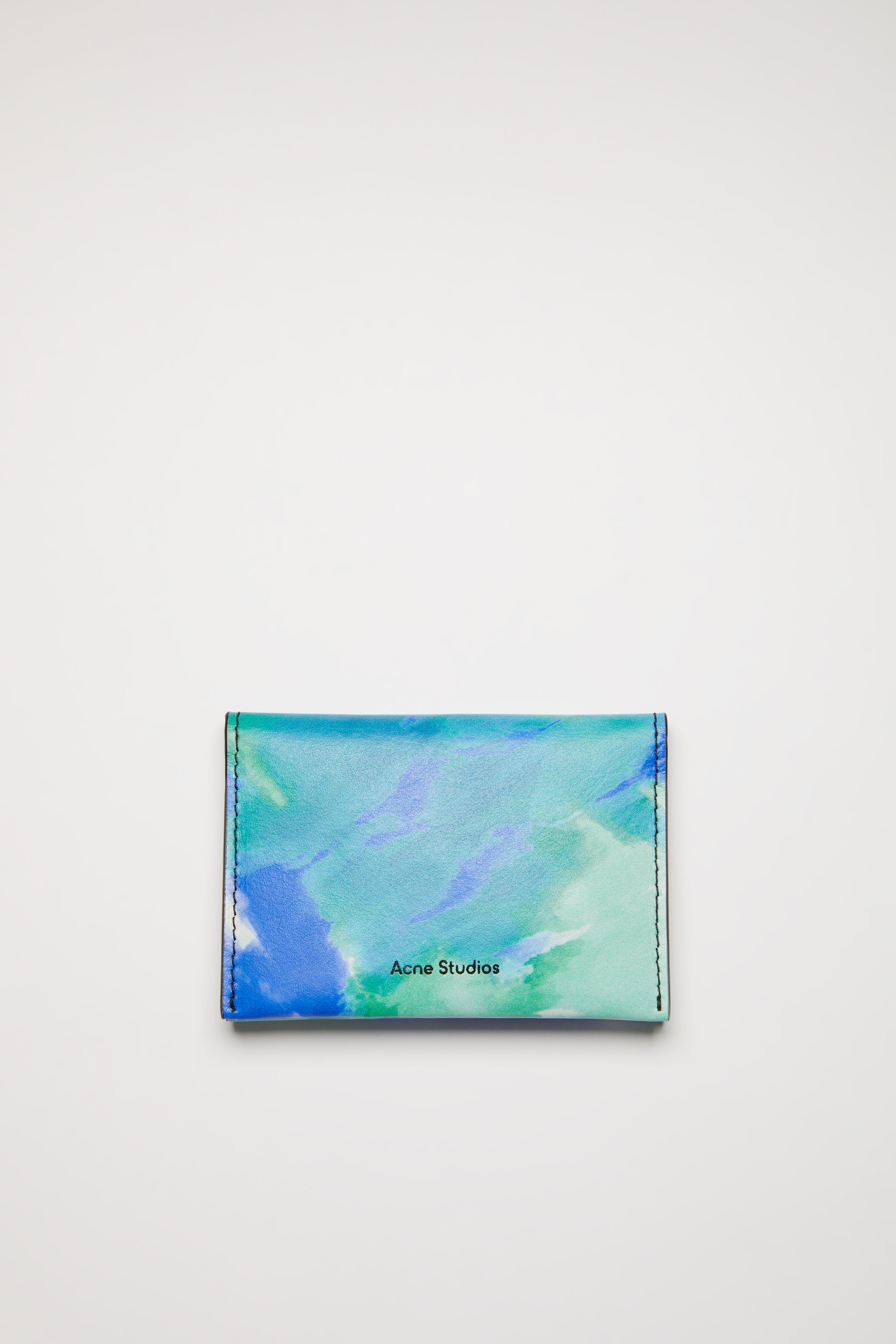 Folded card holder - Blue/green - 1