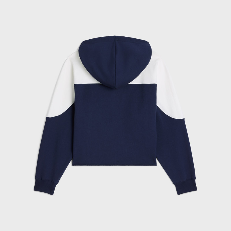 CELINE Two-tone Celine hoodie in cotton fleece outlook