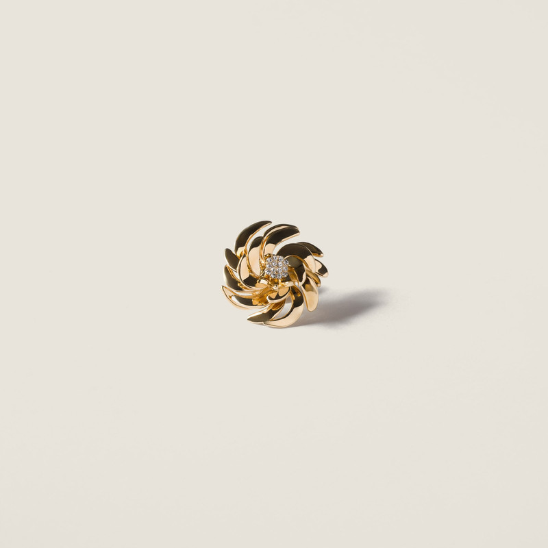 Metal brooch with crystals 1