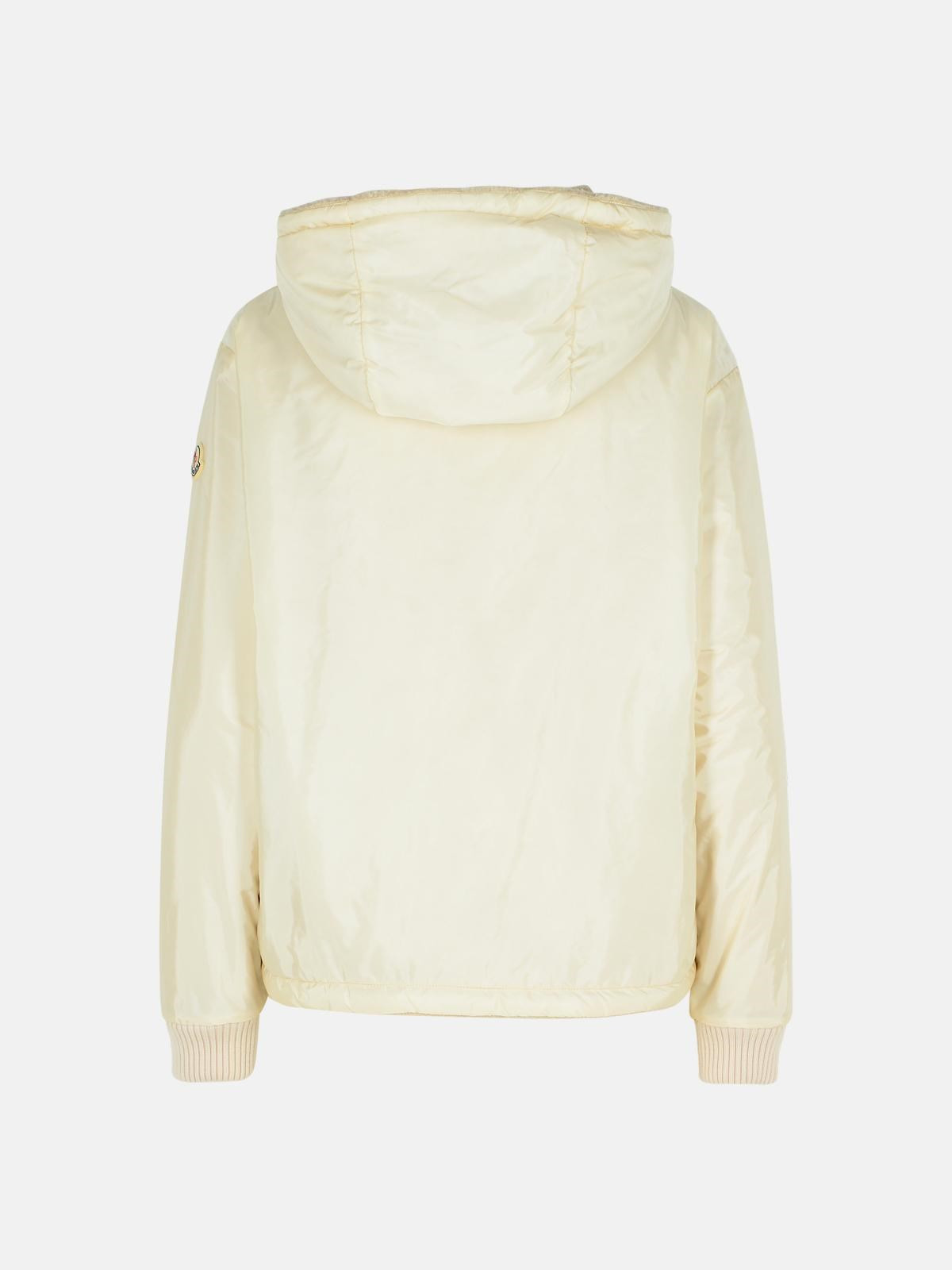 REVERSIBLE JACKET IN CREAM COTTON BLEND - 6