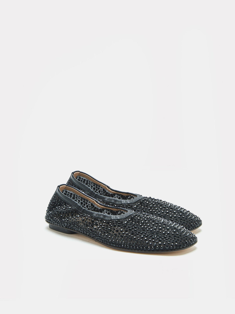 LE MONDE BÉRYL Mica Flat / Black Mesh Crystal outlook