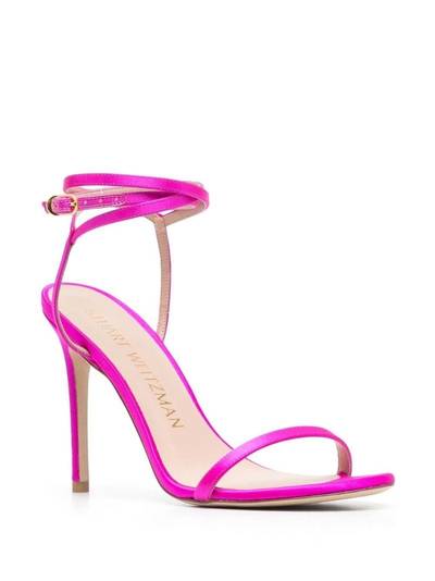 Stuart Weitzman 120mm stiletto leather sandals outlook