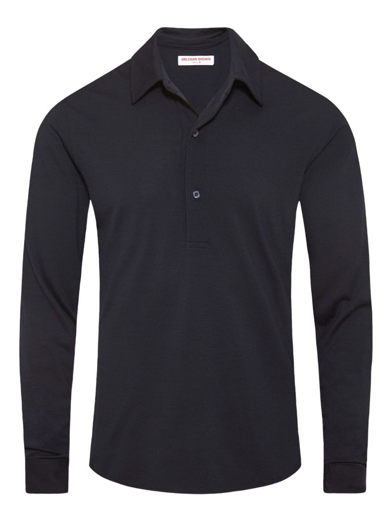 long-sleeve merino wool polo shirt 1