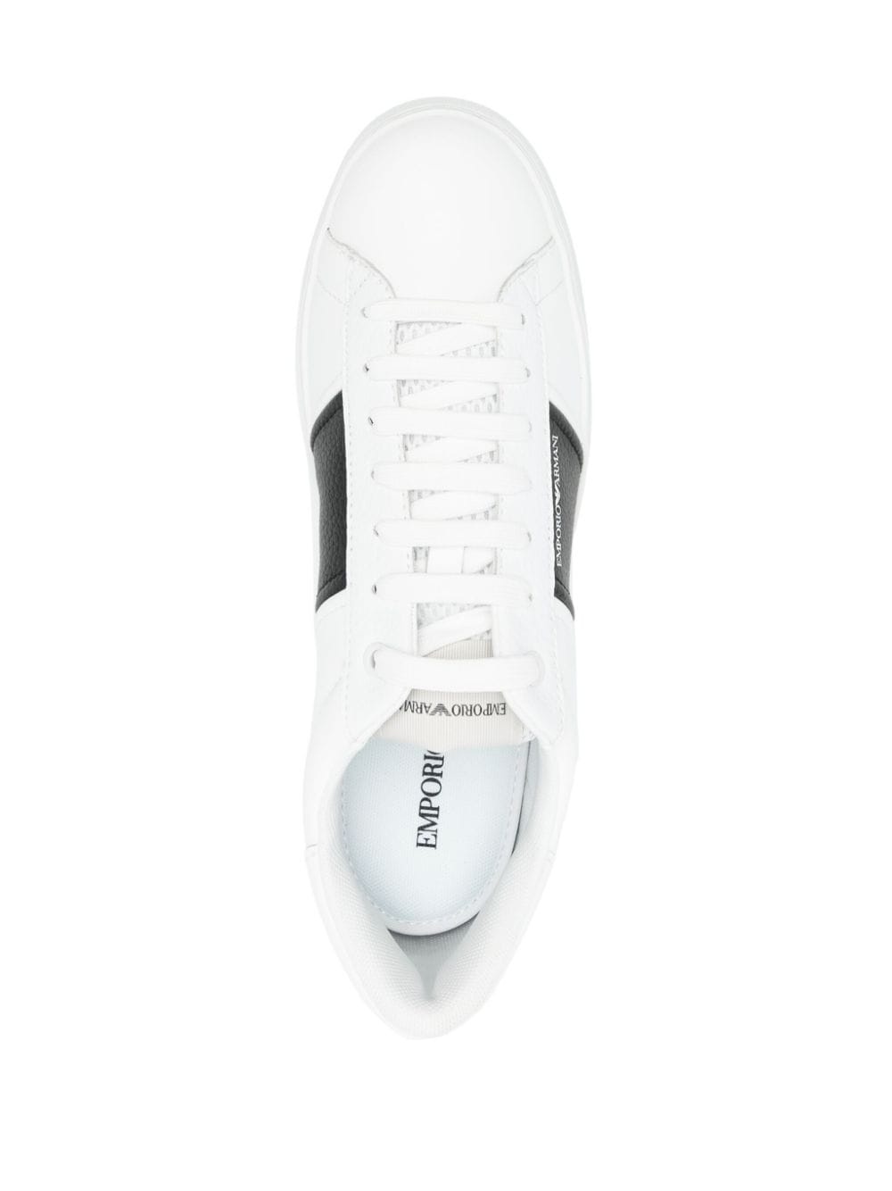 logo-printed leather sneakers - 4