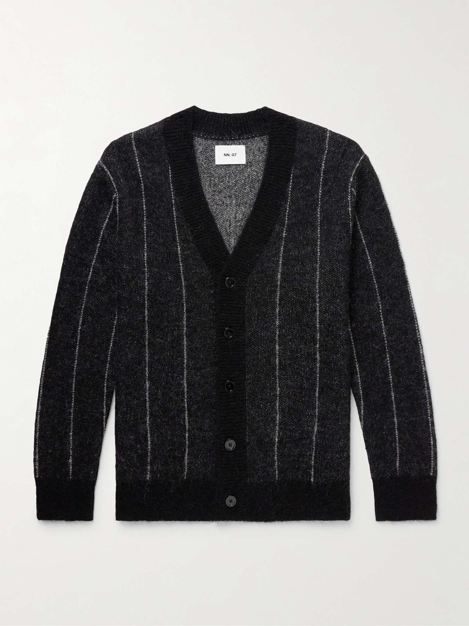 Billy 6594 Pinstriped Brushed-Knit Cardigan - 1