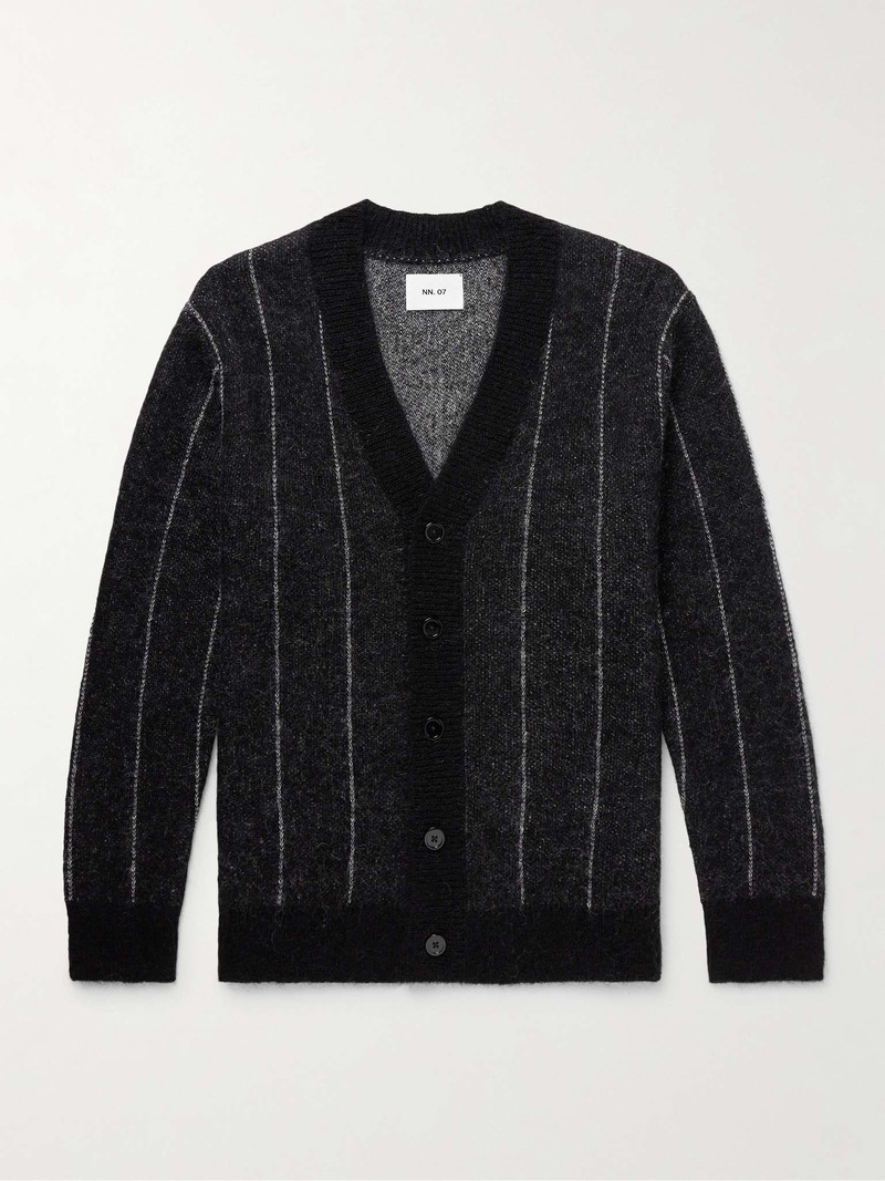 Billy 6594 Pinstriped Brushed-Knit Cardigan 1