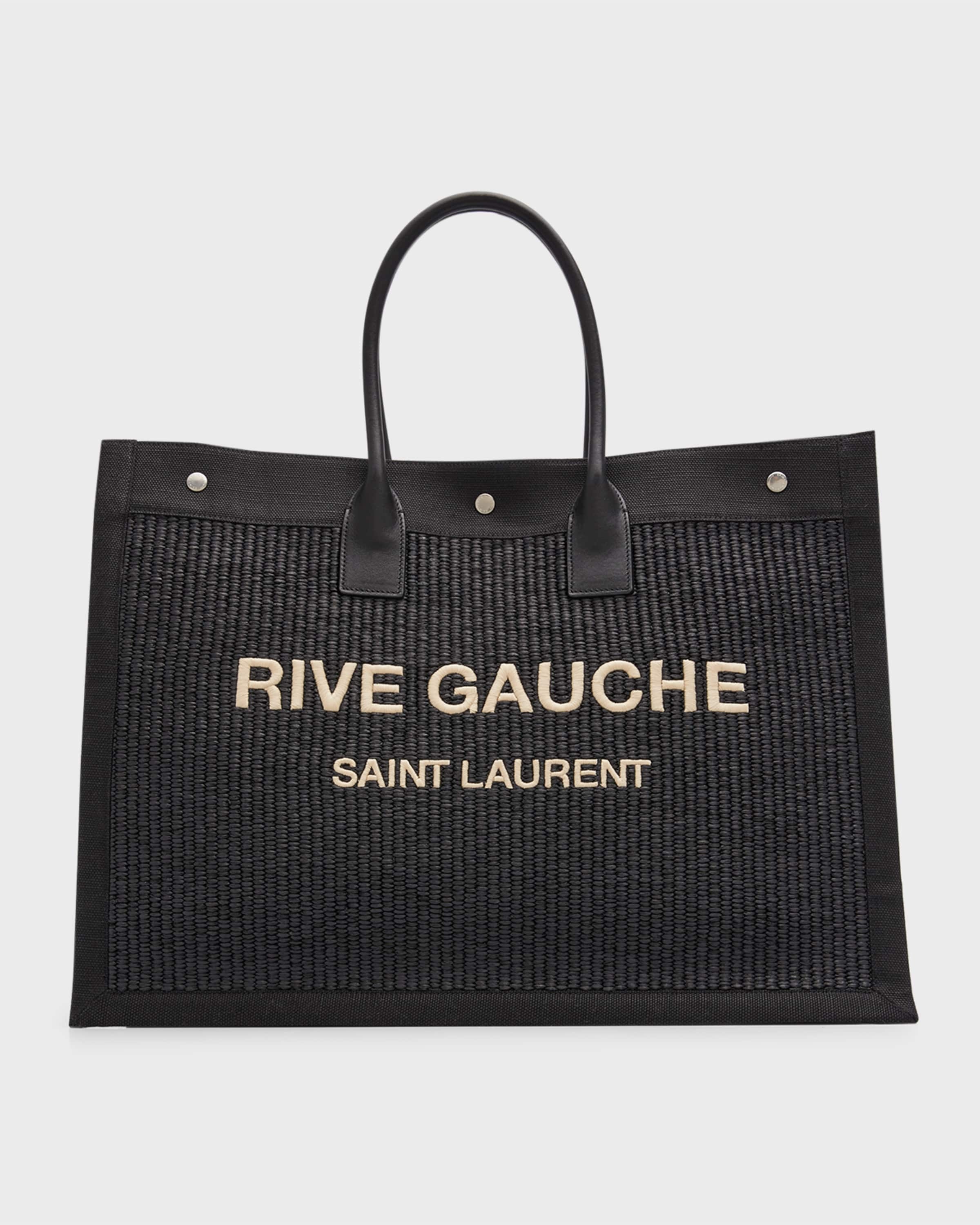 RIVE GAUCHE TOTE IN RAFFIA, Saint Laurent