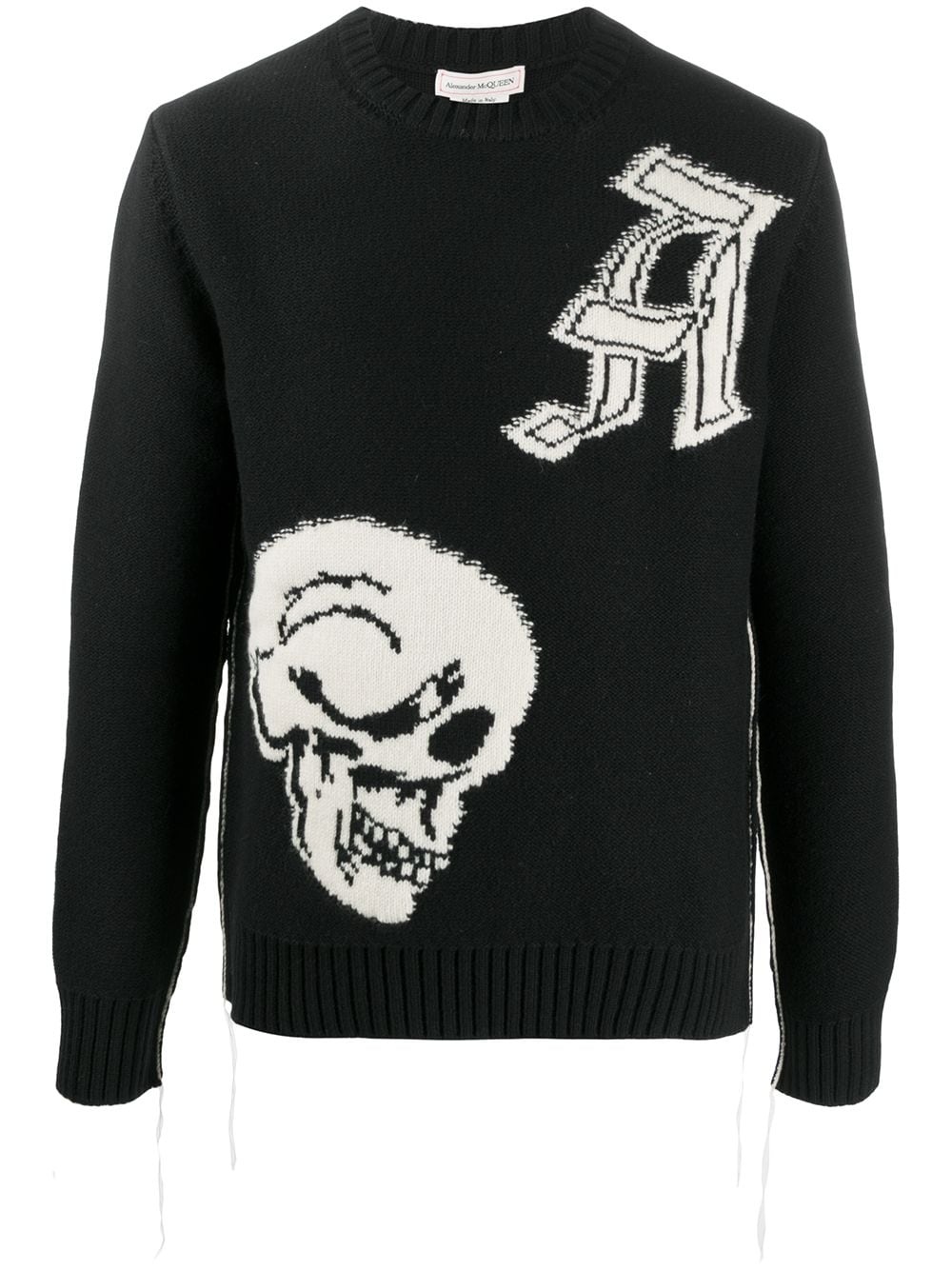 skull crew neck jumper - 1