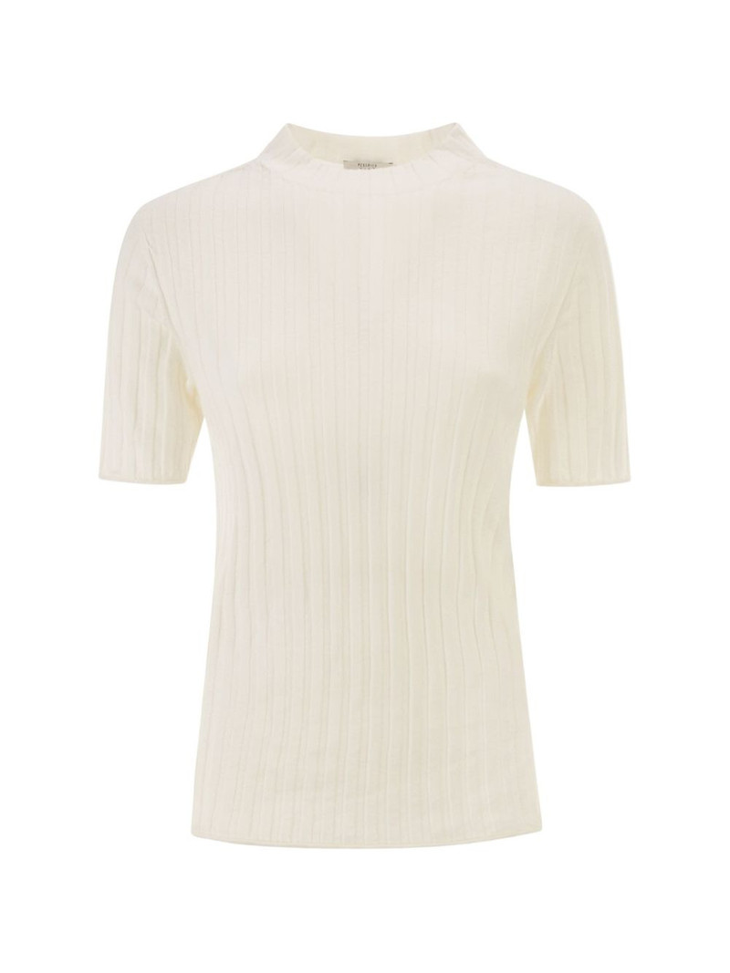 ribbed short-sleeve sweater 1