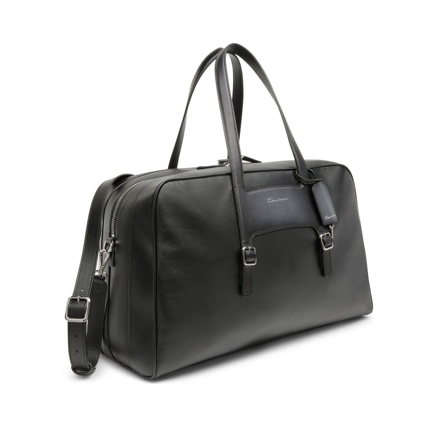 Black leather weekend bag - 6