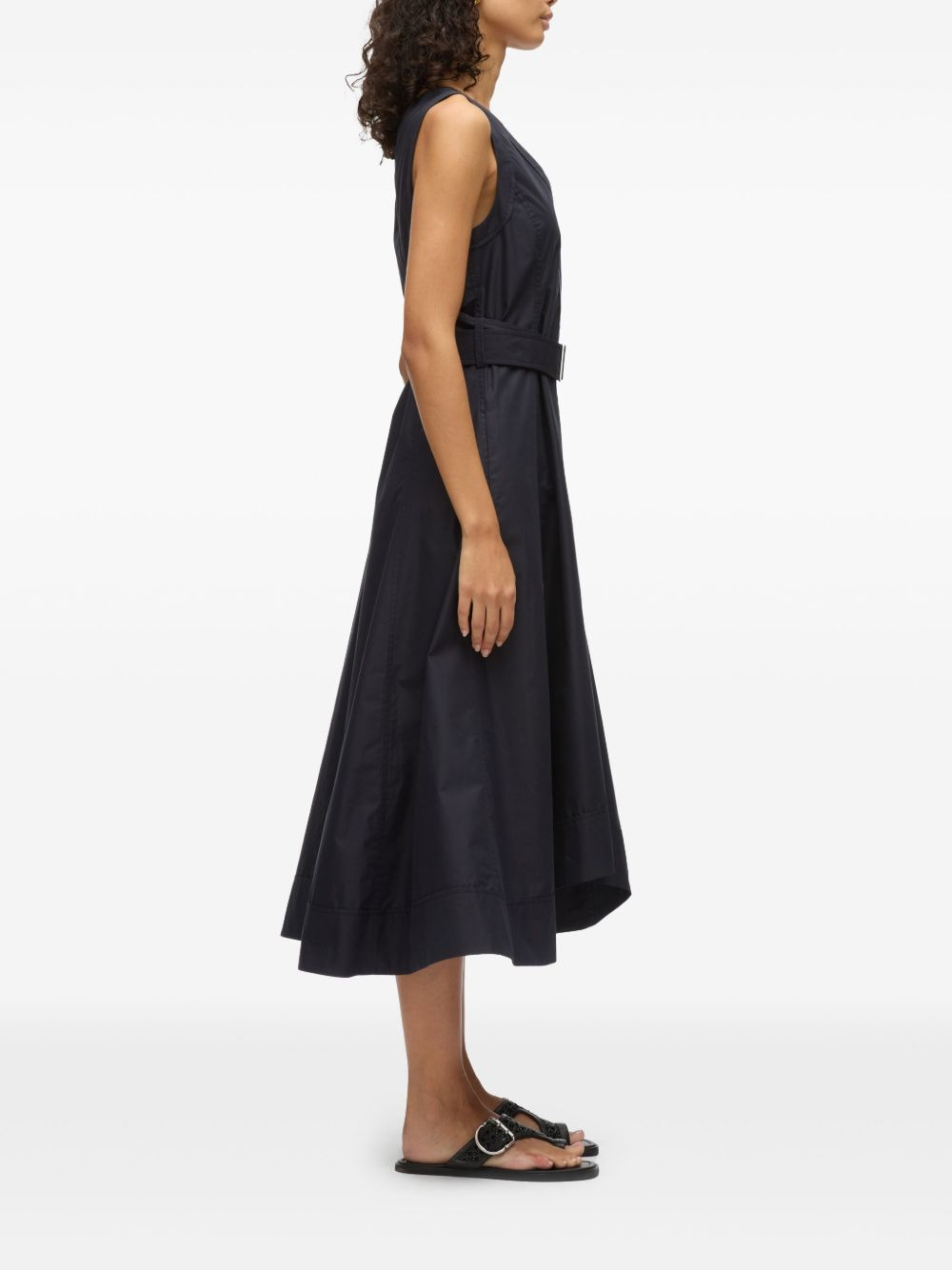 poplin belted dress - 4