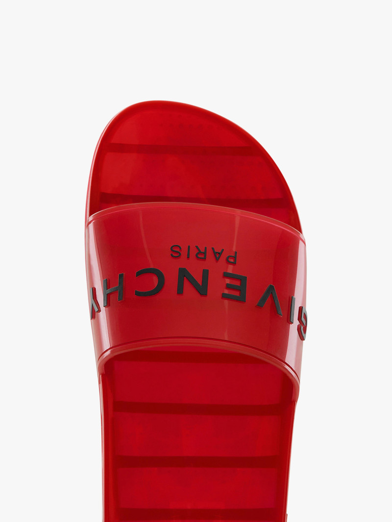 GIVENCHY PARIS FLAT SANDALS IN TRANSPARENT RUBBER 6