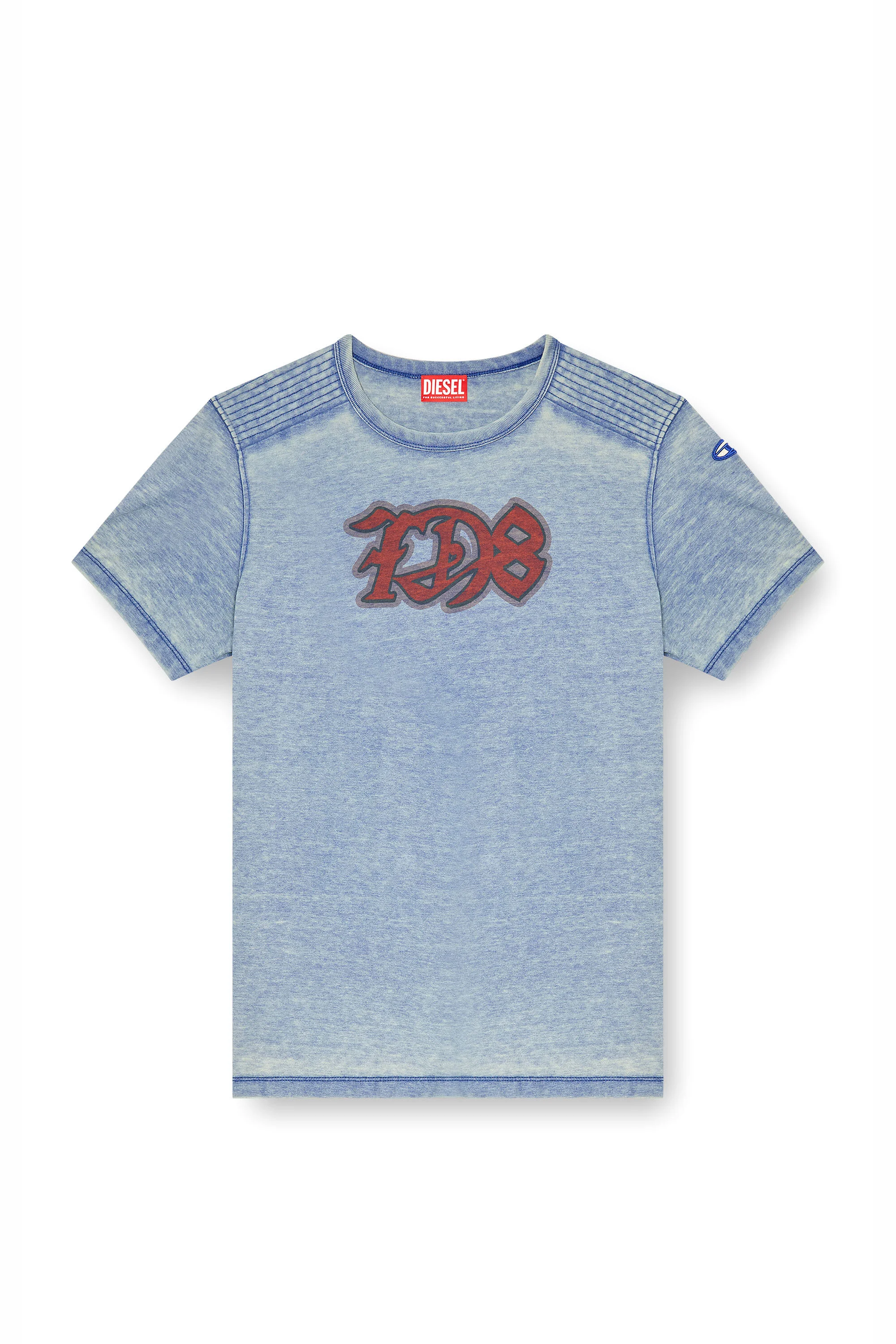 BURNOUT T-SHIRT WITH D78 PRINT - 1
