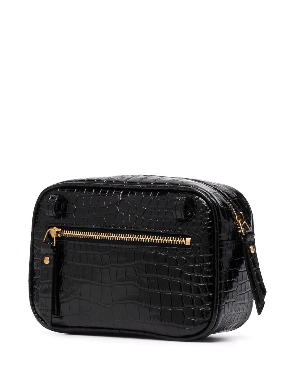 crocodile-effect logo-plaque belt bag - 3