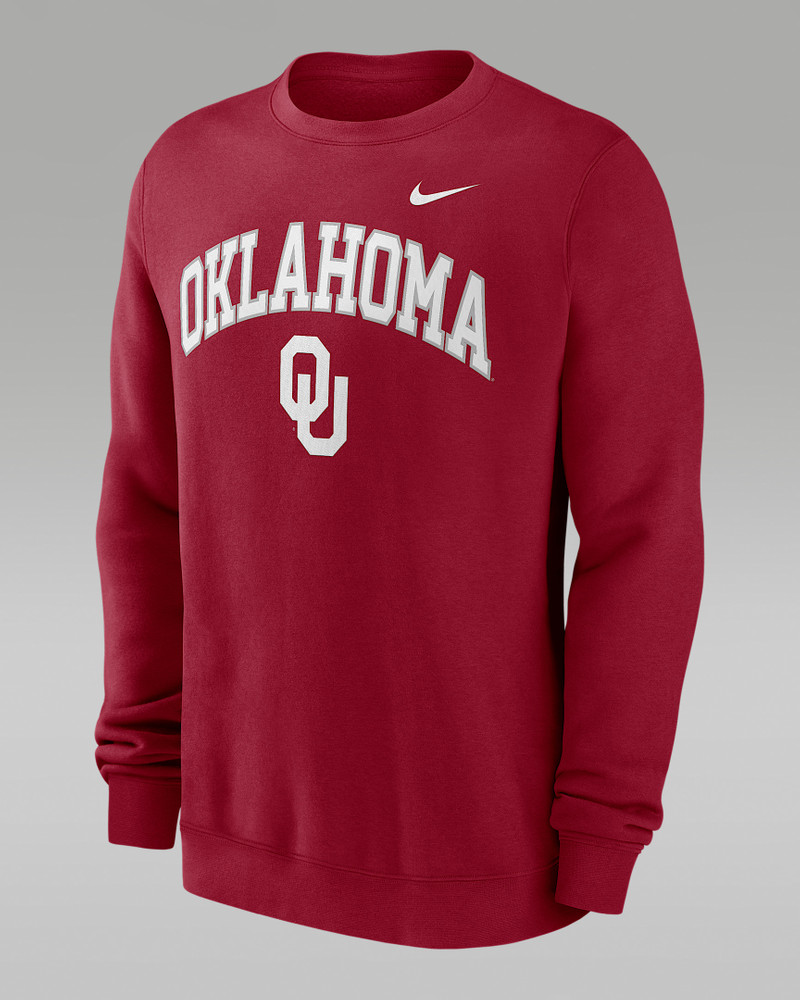 Oklahoma Arch Men's Nike College Pullover Crew 1