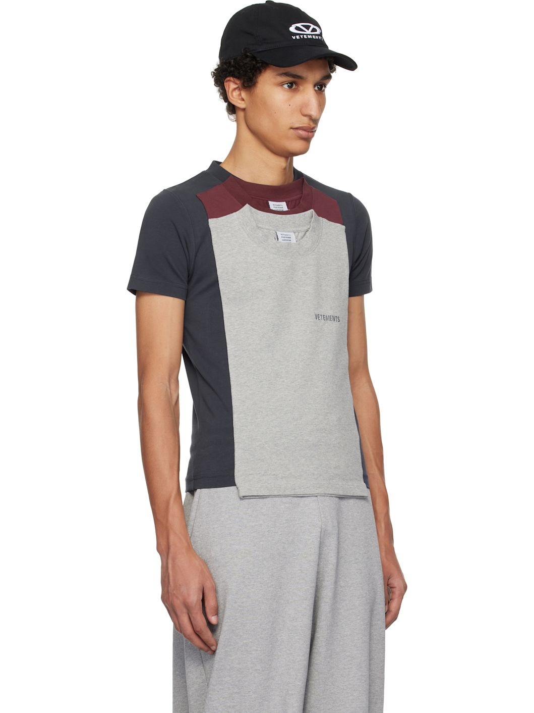Multicolor Runway Layered Fitted T-shirt - 2