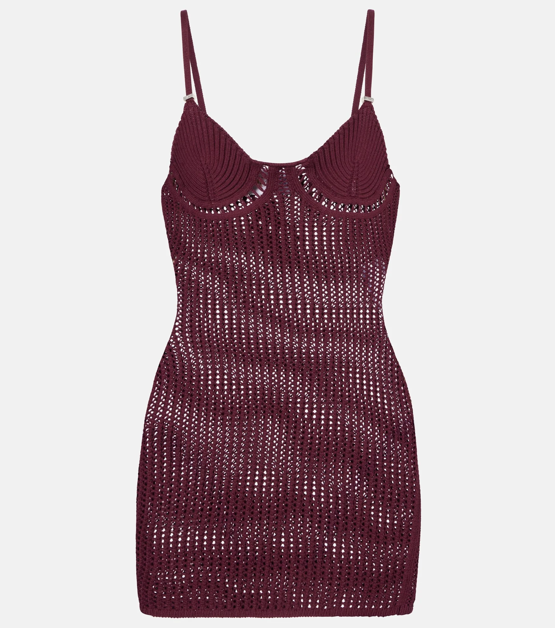 Crochet cotton-blend minidress - 1