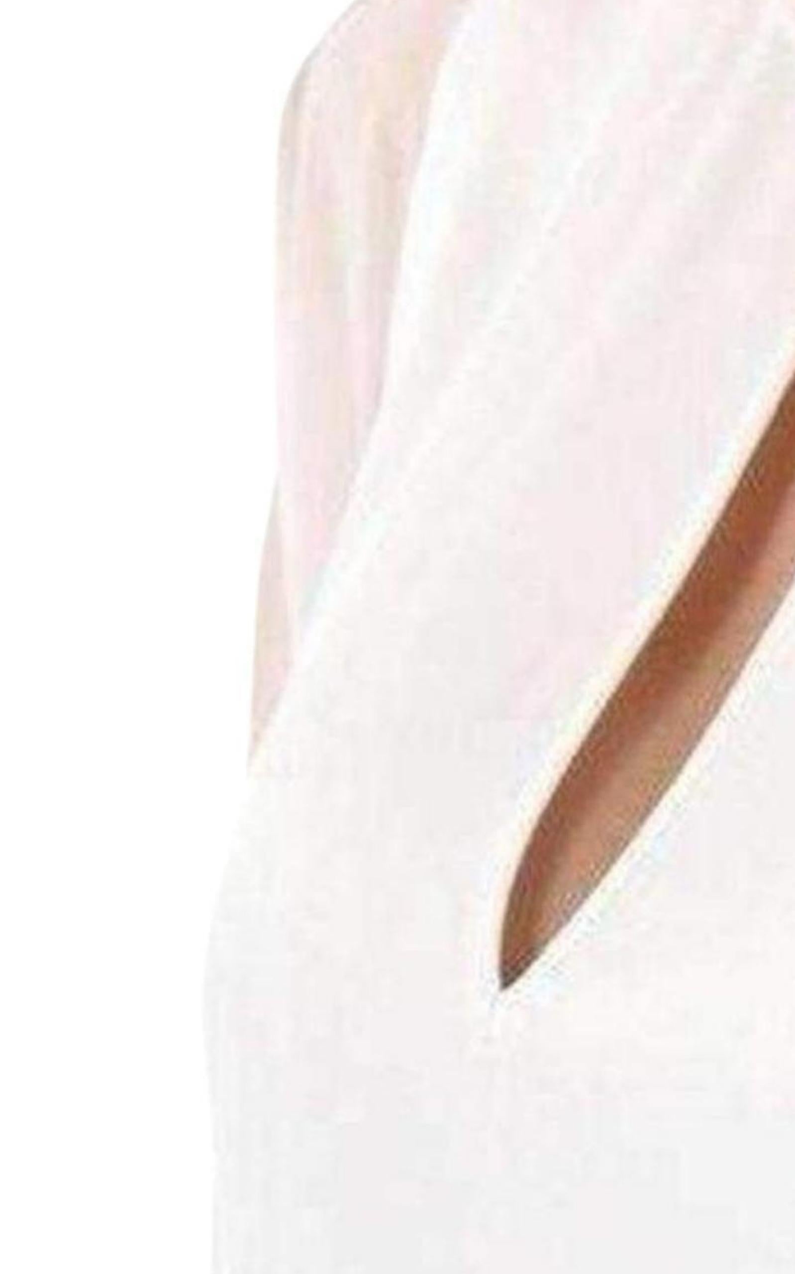 BCBGMAXAZRIA - Sheer Chiffon Panels Silk Dress - 4