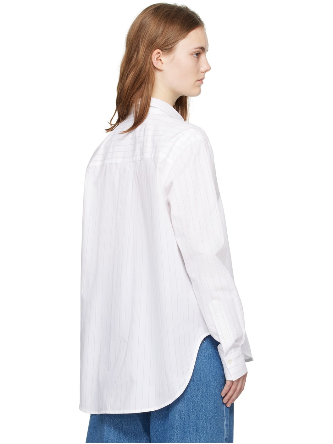 White Pinstripe Shirt - 3