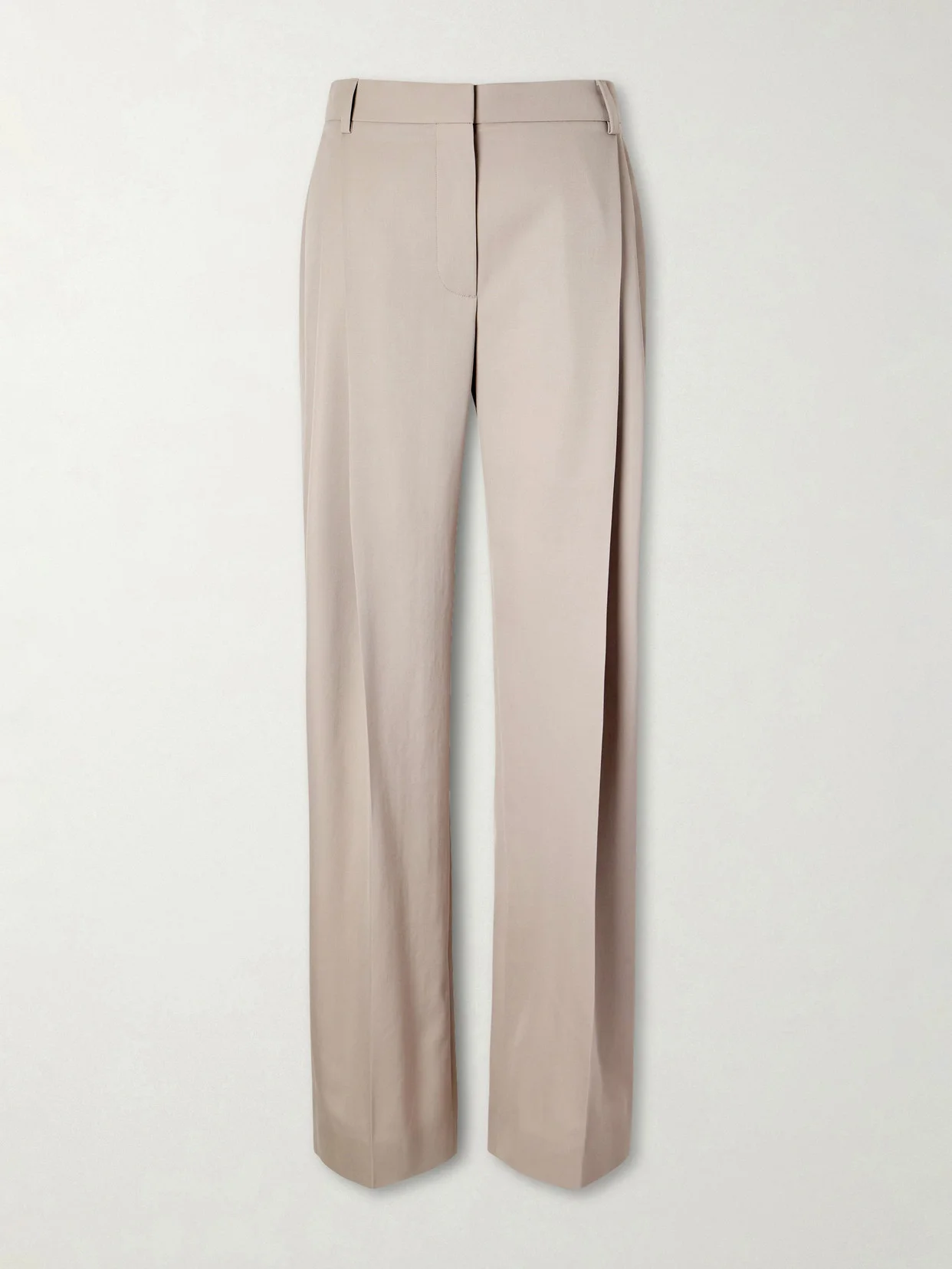 Pleated Wool-twill Straight-leg Pants - 1