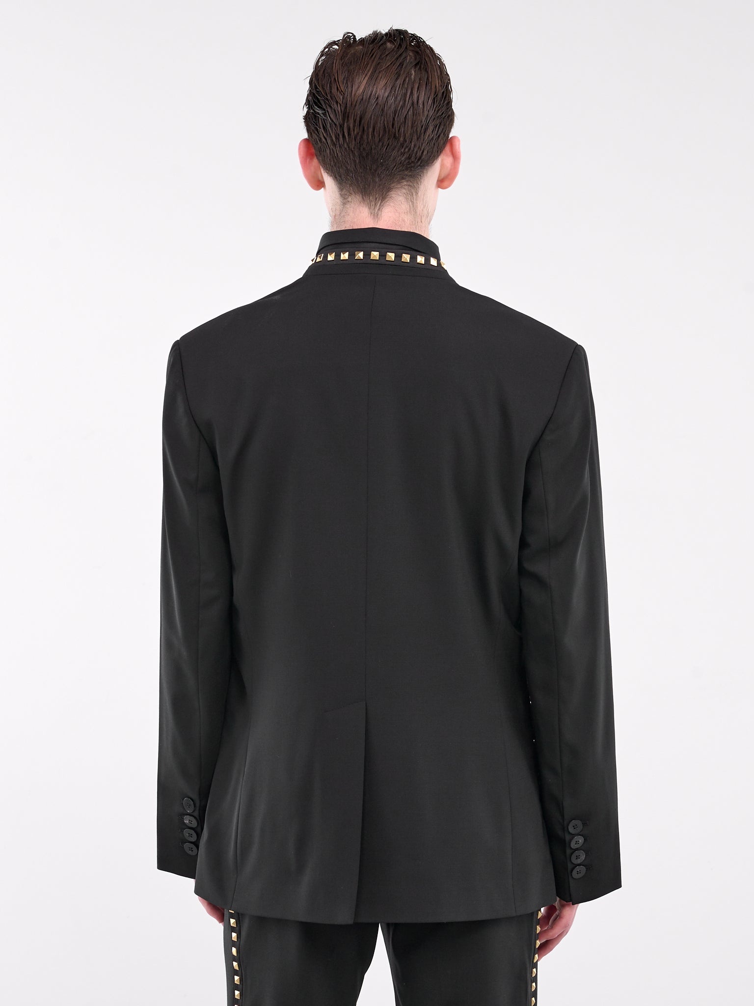 Studded Lapelless Blazer - 3