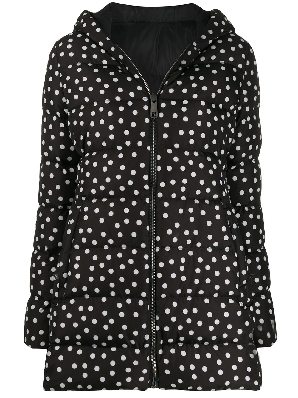 polka dot print padded coat - 1