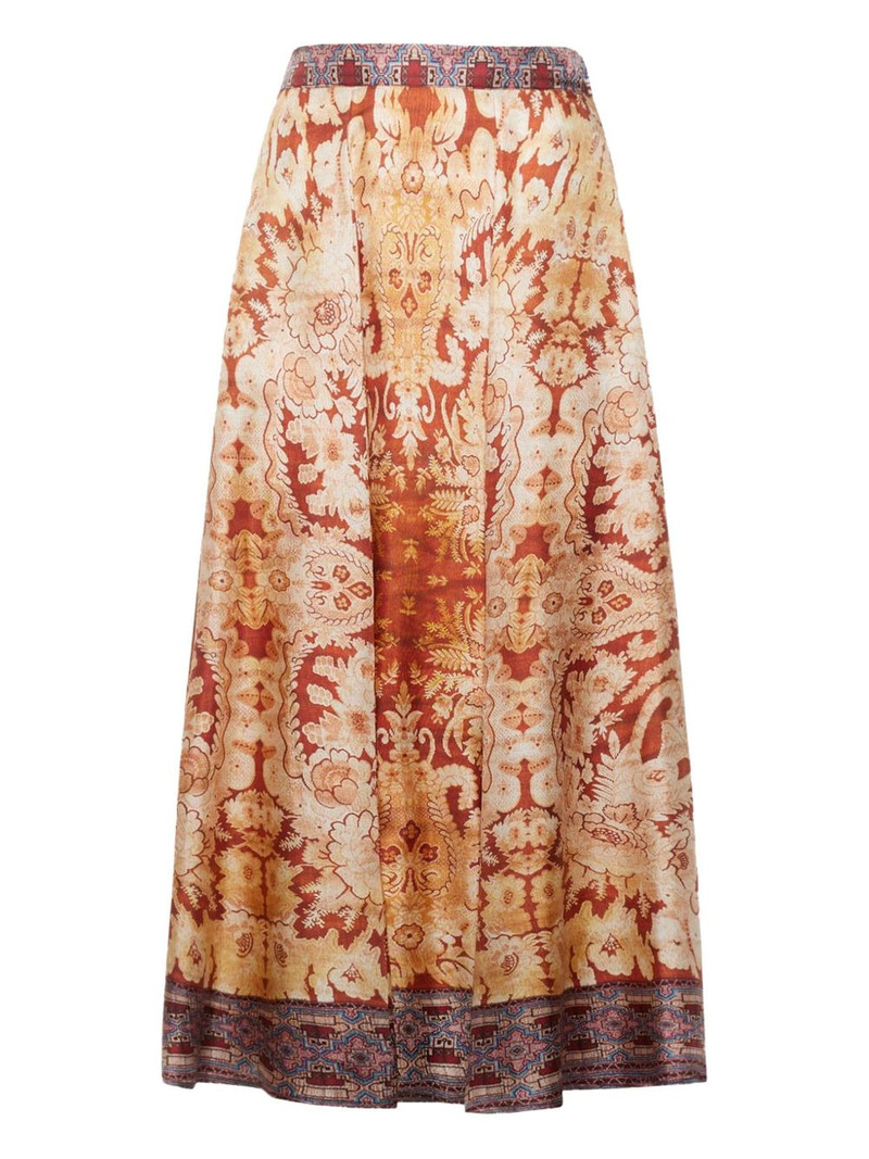 silk pleated skirt 1