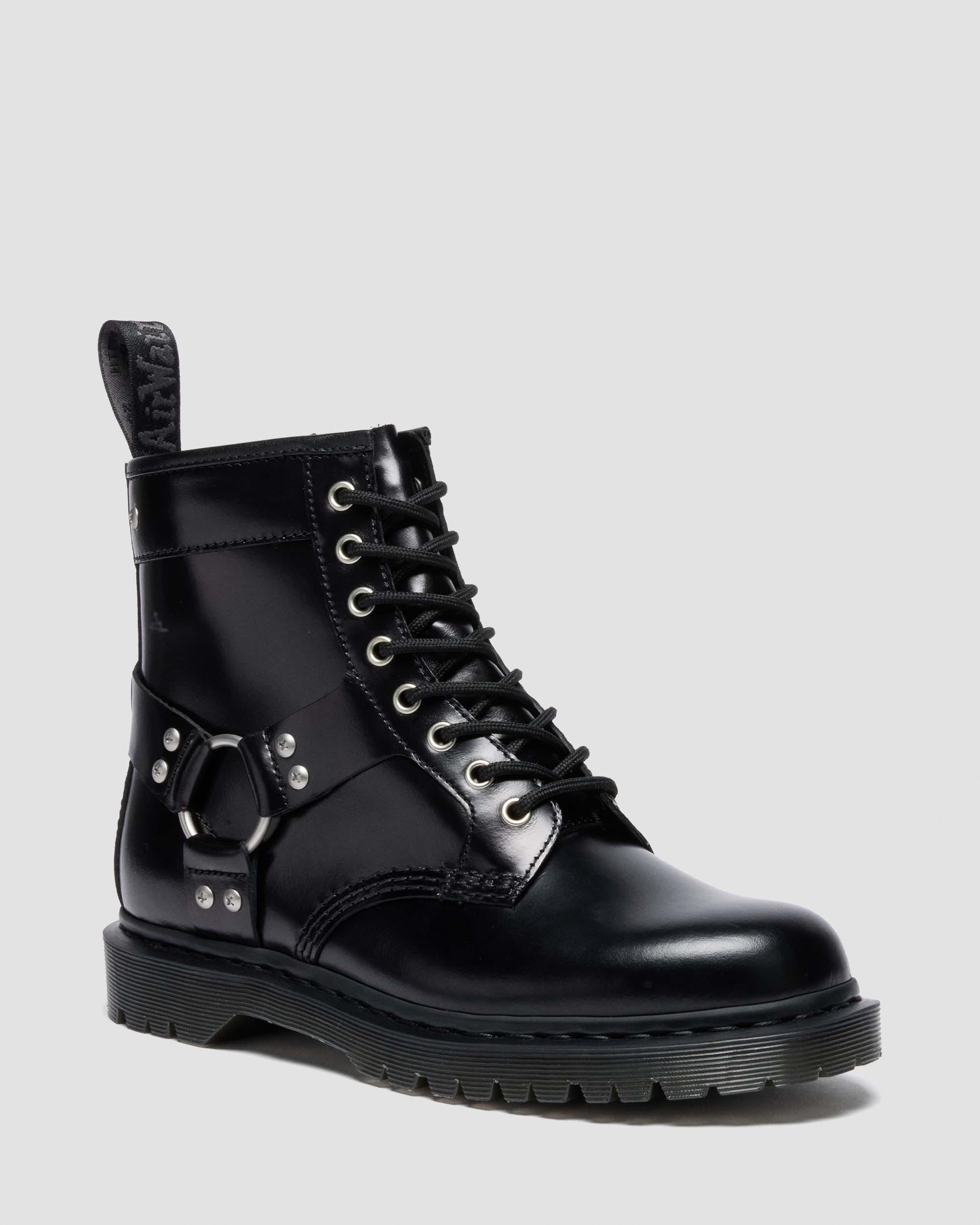1460 HARNESS LEATHER LACE UP BOOTS - 5