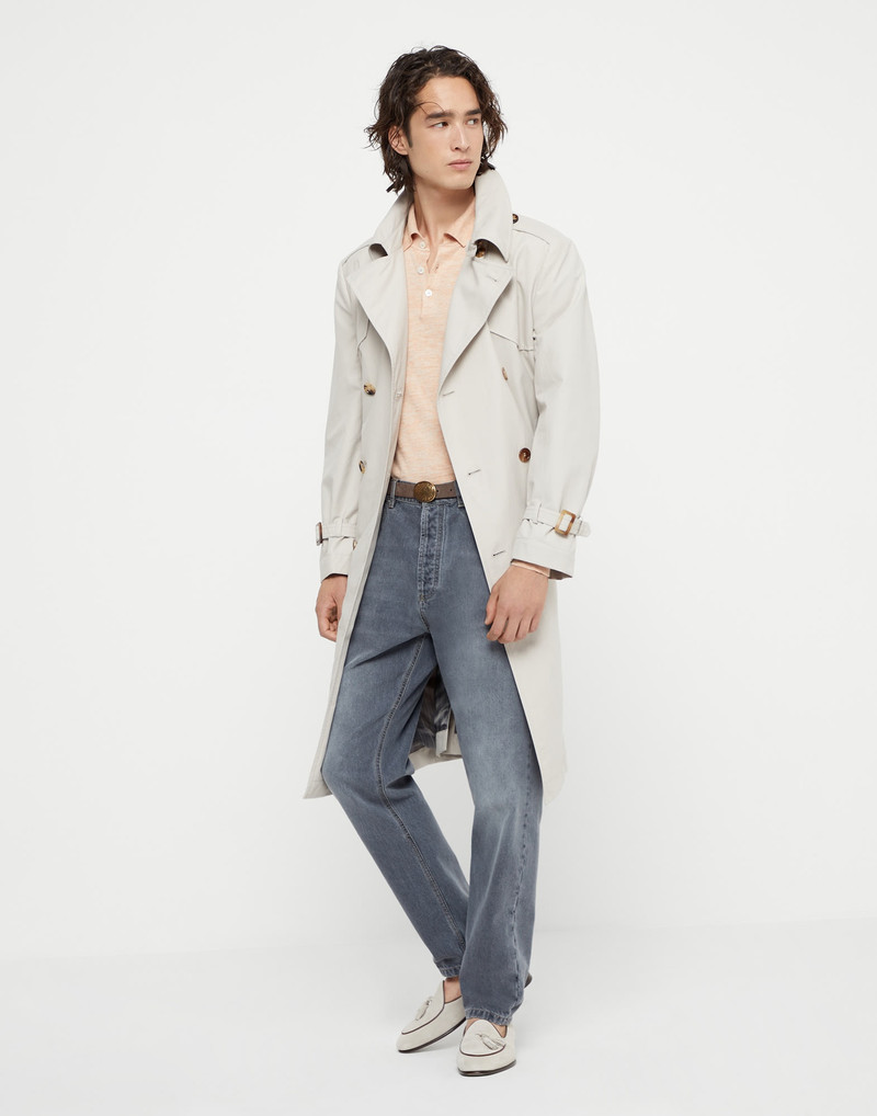 Water-resistant techno cotton gabardine trench 5