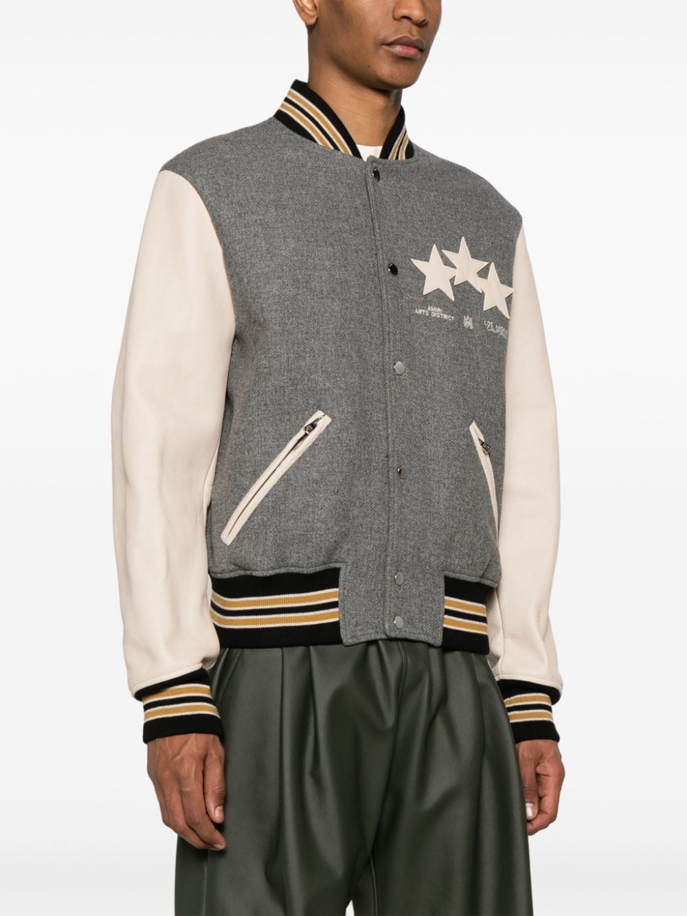 Oversized Stars varsity jacket - 4