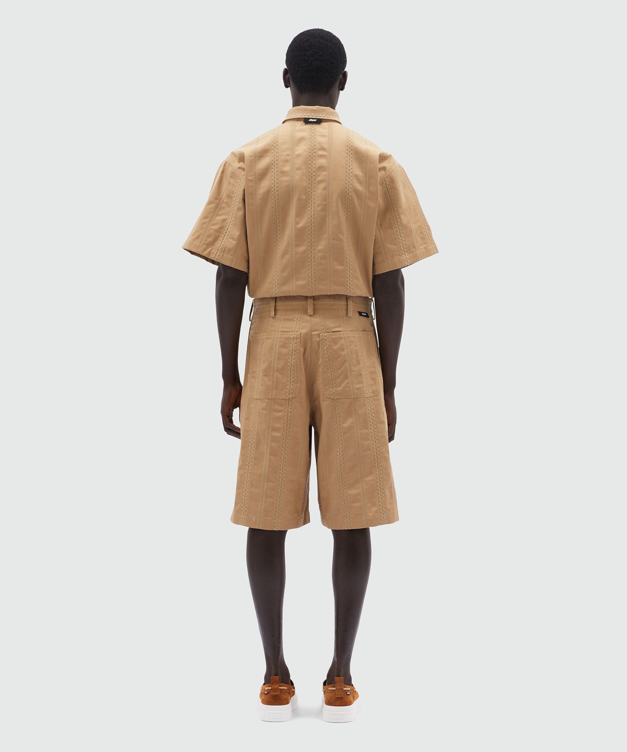 Gabardine Bermuda shorts with embroidery - 3