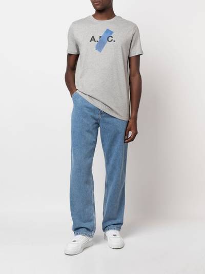 A.P.C. logo-print cotton T-shirt outlook