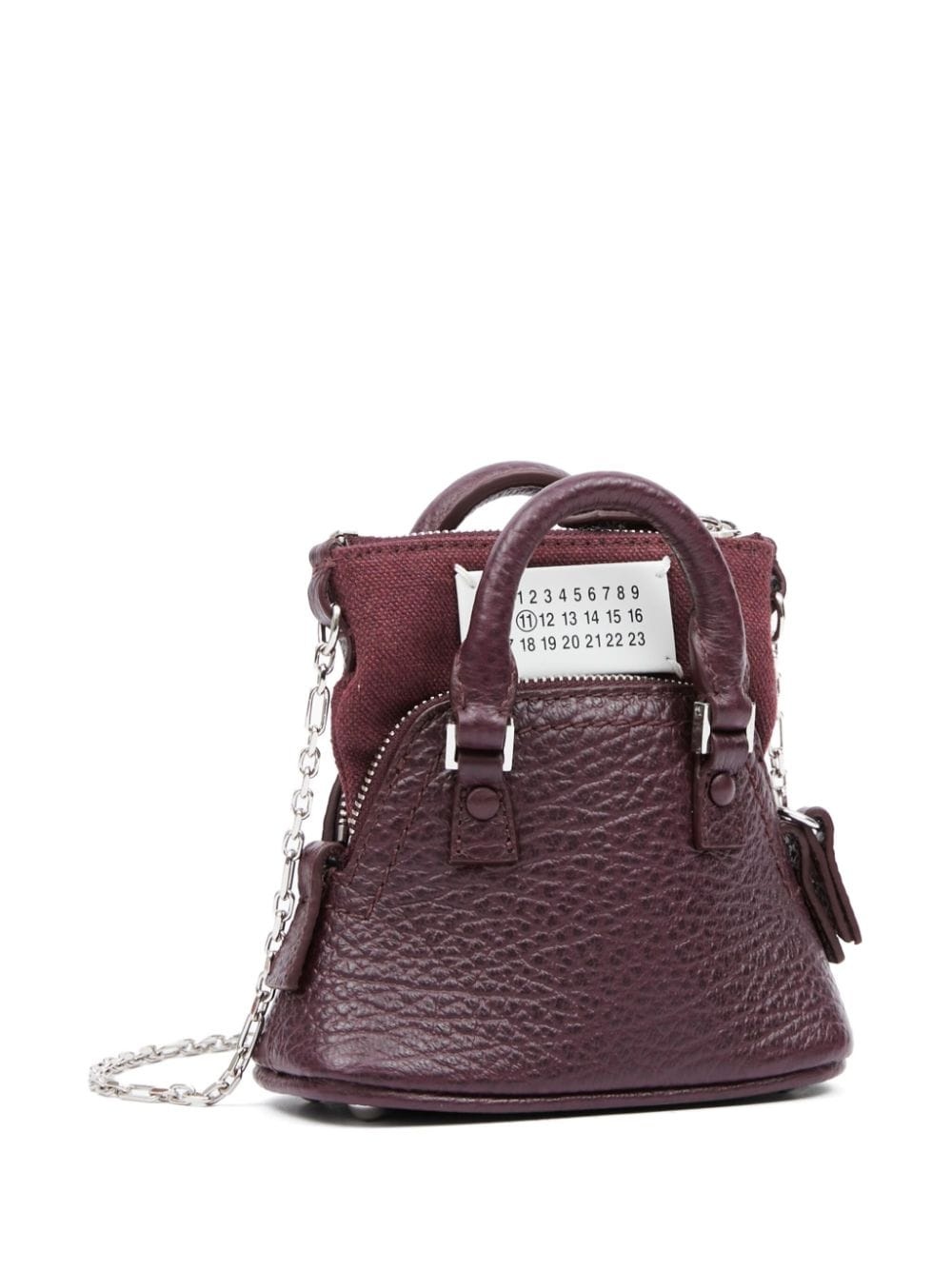 mini 5AC leather tote bag - 5