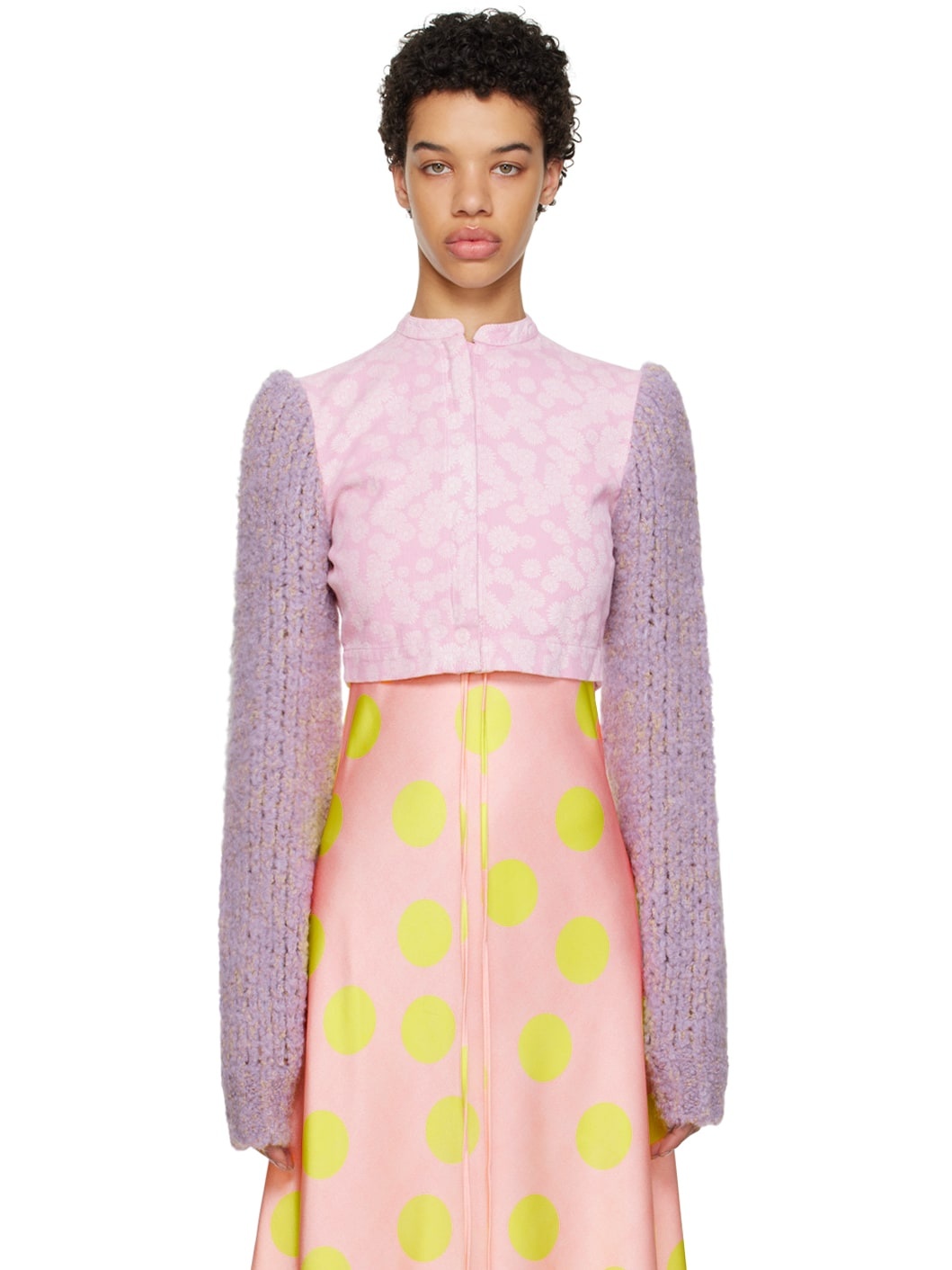 Purple & Pink Floral Jacket - 1