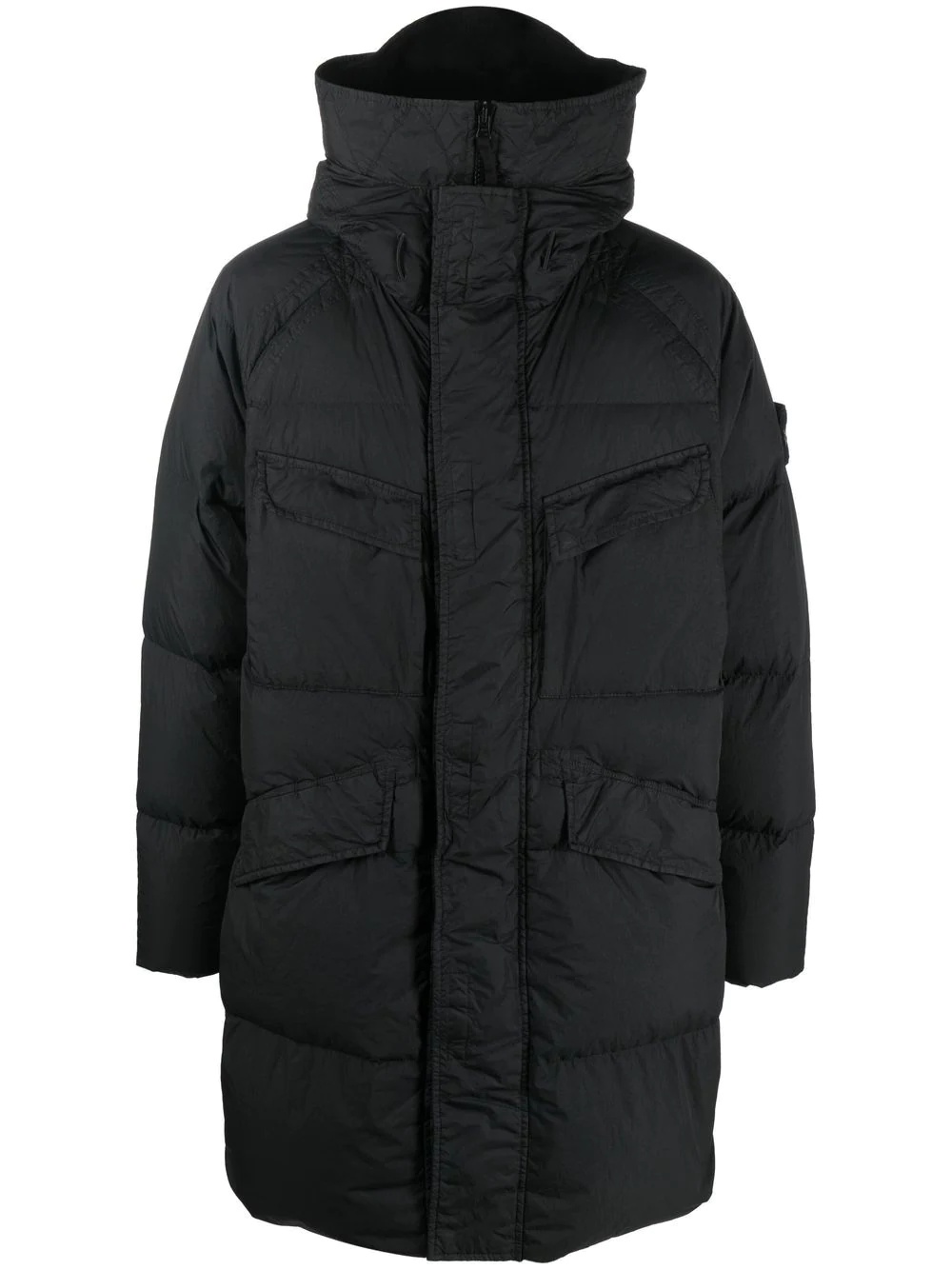 hooded padded coat - 1