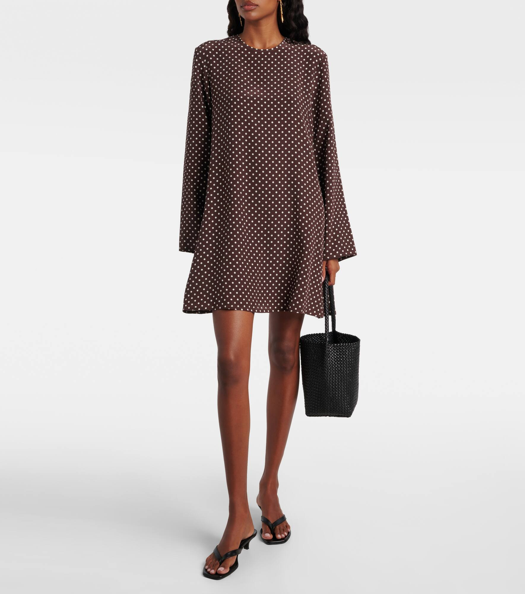 Larissa polka-dot silk crêpe minidress - 2