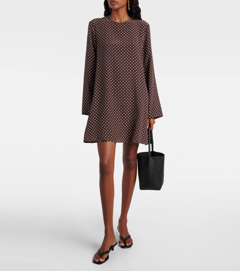 ASCENO Larissa polka-dot silk crêpe minidress outlook