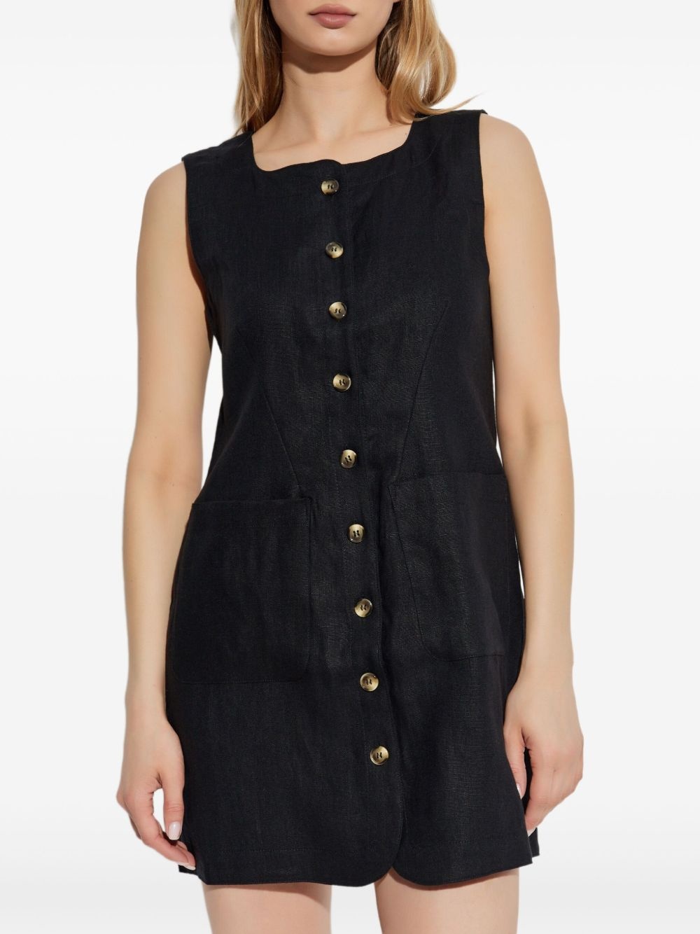 linen mini dress - 3