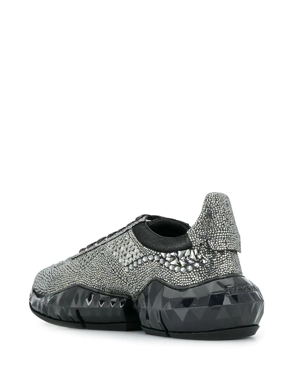 Diamond crystal-embellished low-top sneakers - 3