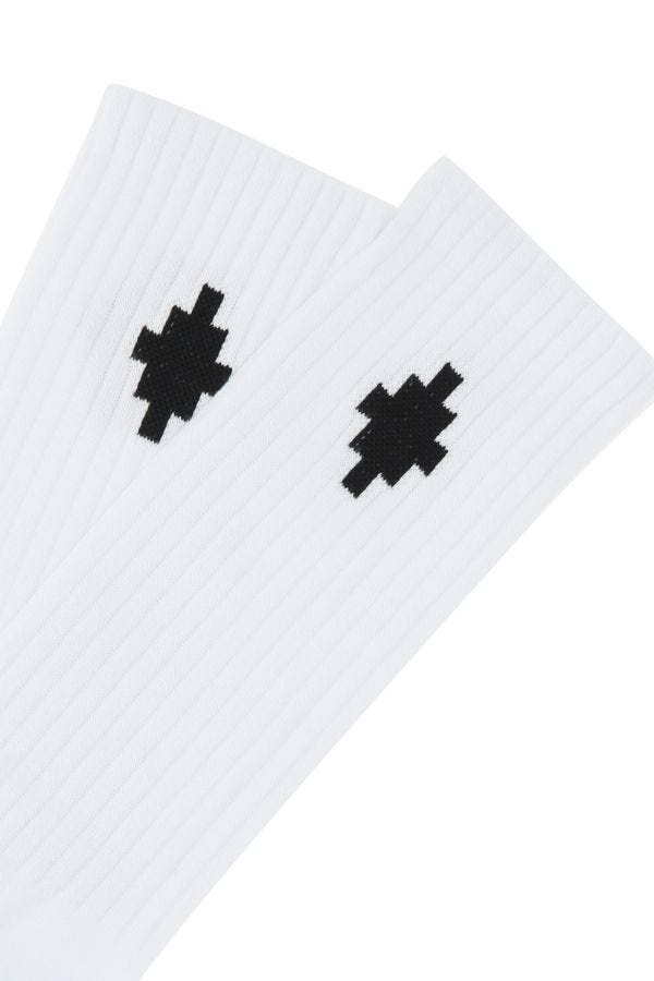 White stretch cotton blend socks - 3