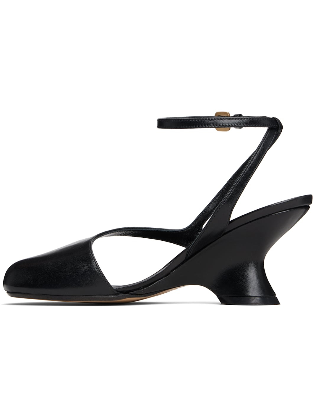 Black Cutout Heeled Sandals - 3