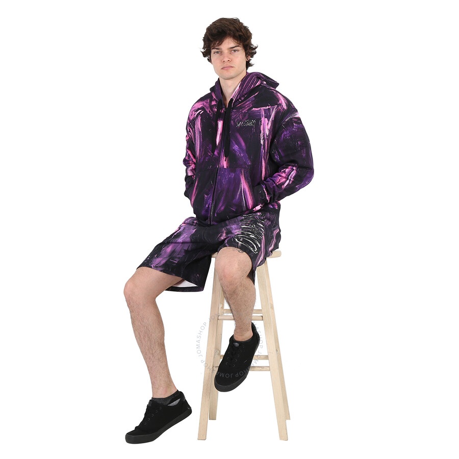 Moschino Men's Painted Effect Print Fleece Shorts - 6