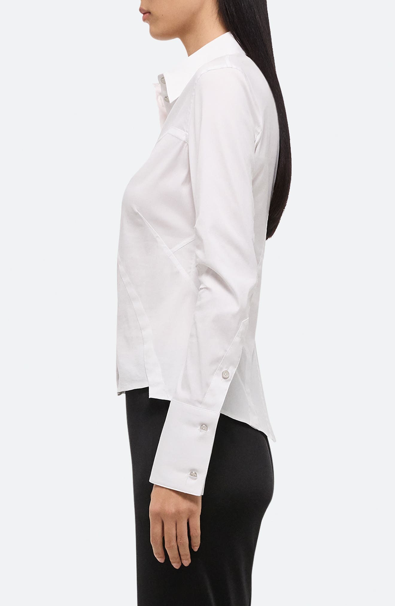 Helmut Lang Precis Bustier Shirt in White at Nordstrom - 3