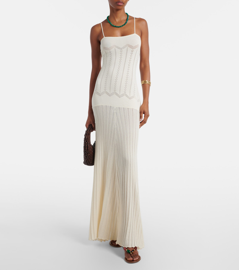 FAITHFULL Irene pointelle cotton-blend maxi dress outlook