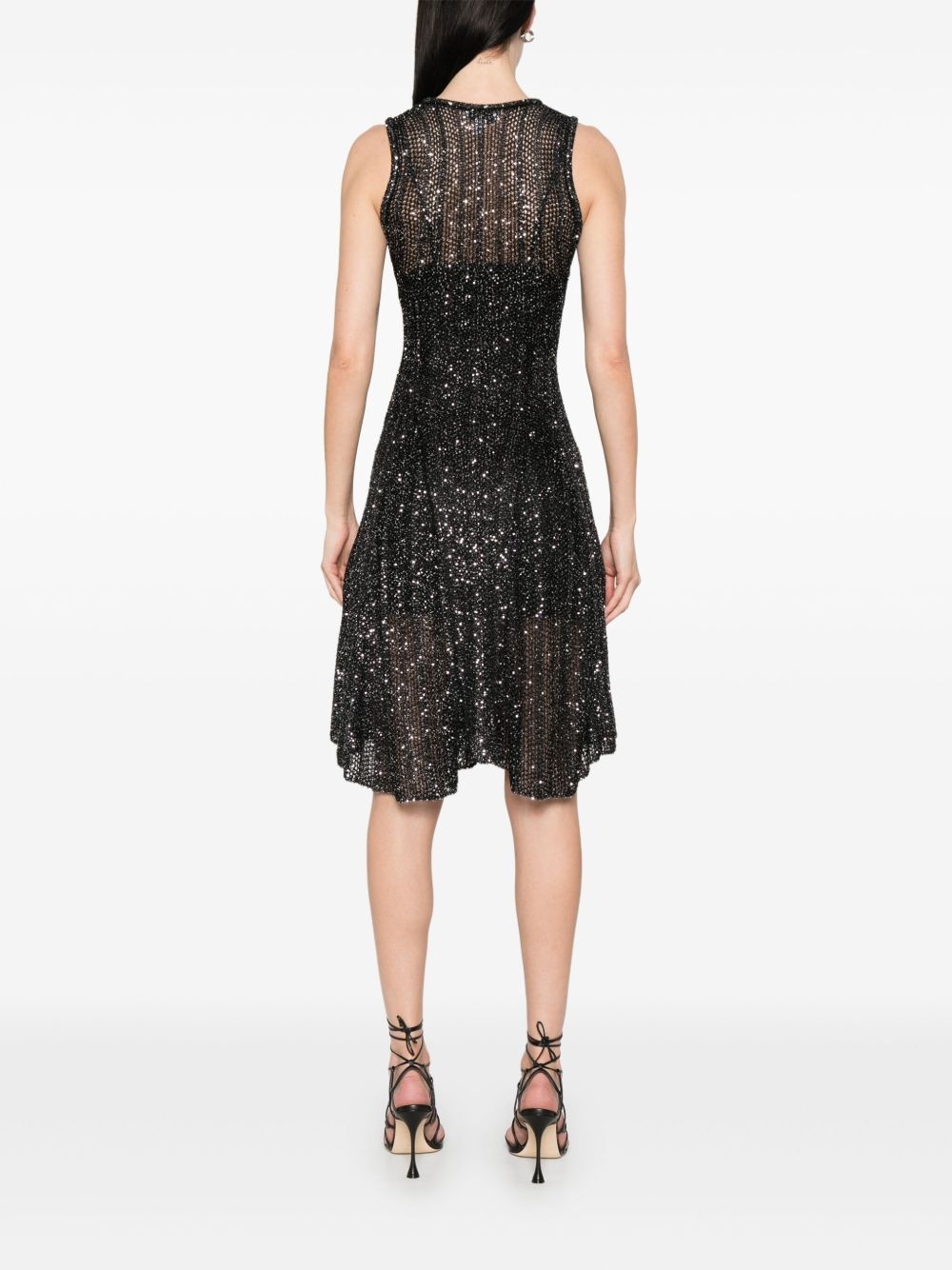 sequinned midi dress - 4
