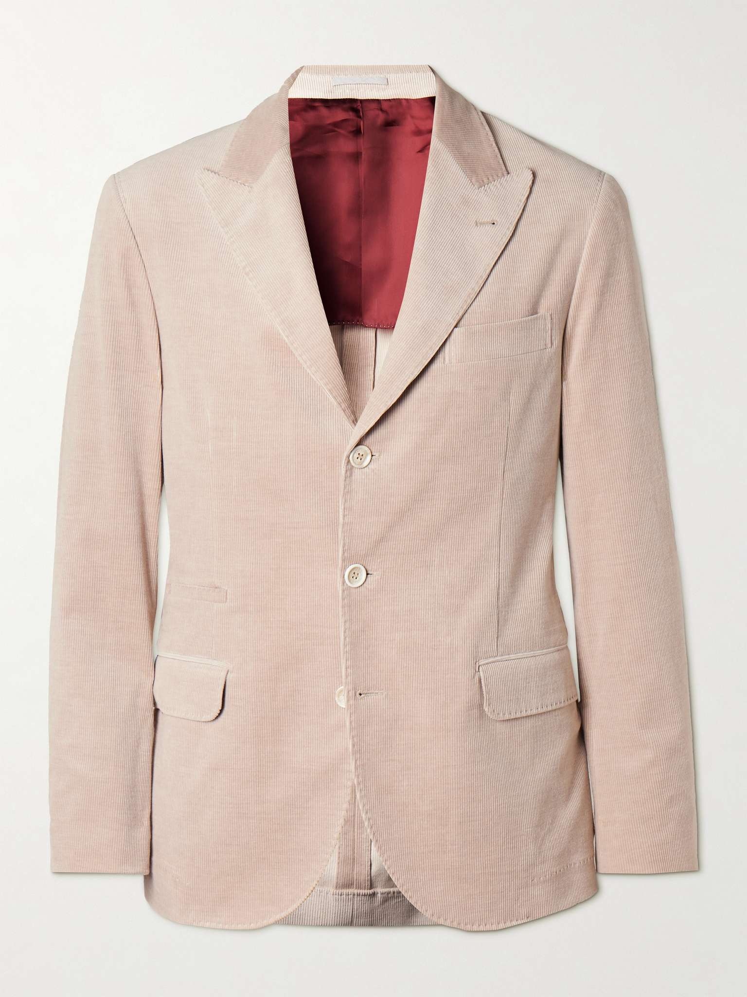 Brunello Cucinelli Unstructured Cotton Blend Corduroy Blazer REVERSIBLE