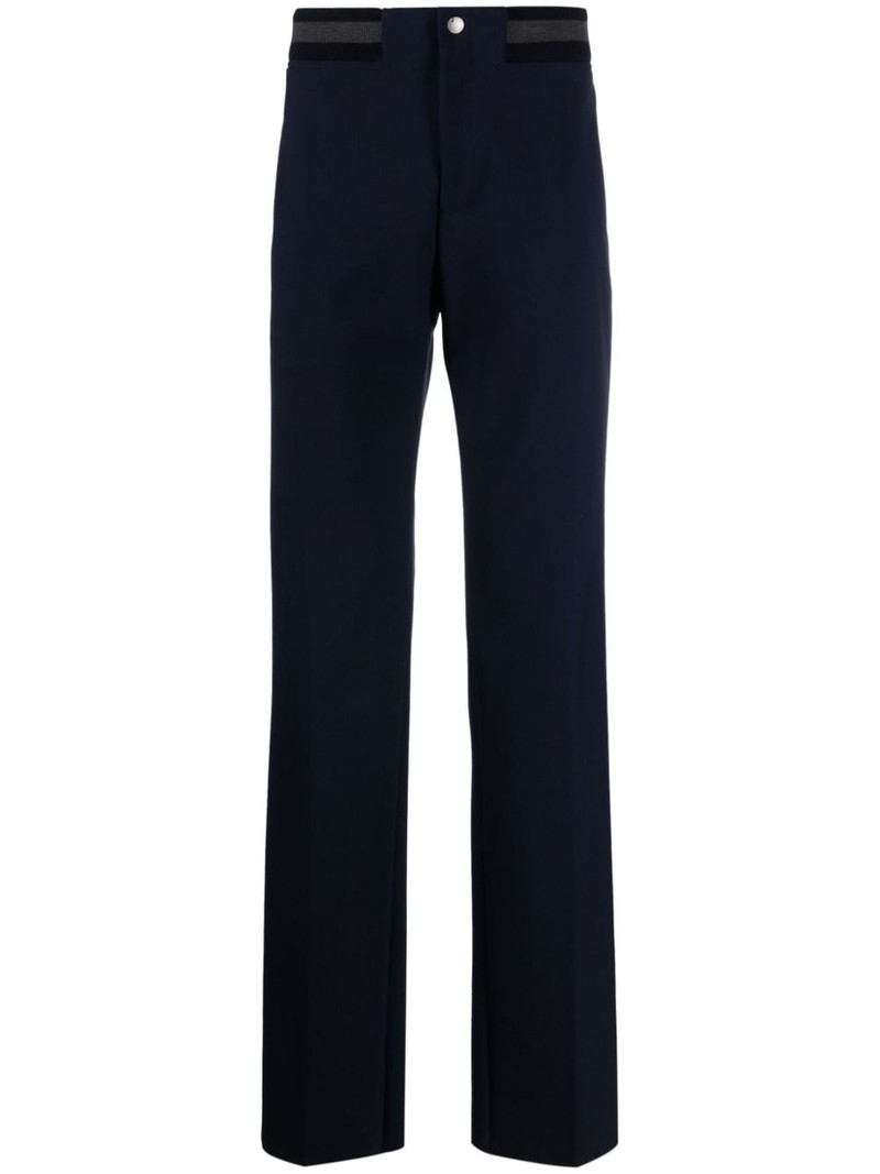 stripe-detail straight-leg trousers 1